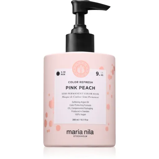 Maria Nila Colour Refresh mască fină de hrănire fără pigmenți permanenți de culoare culoare Pink Peach 9.46 300 ml