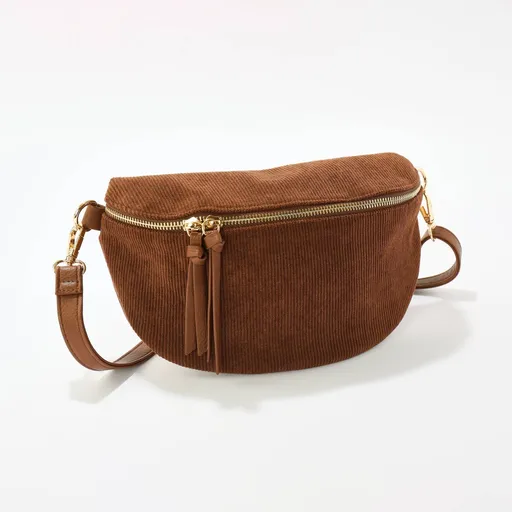 Geantă de talie din velur