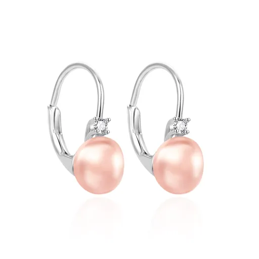 Agato Cercei eleganți din argint cu perle roz AGT-E263LW-PPI