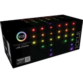 Lanț LED de Crăciun RGB cu telecomandă Rampouchy85 LED, 300 cm