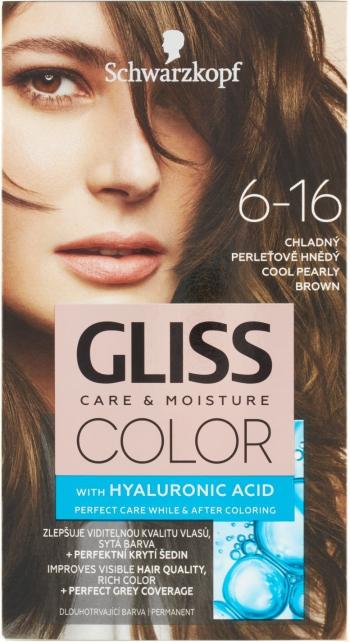 Hajfesték SCHWARZKOPF GLISS COLOR 6-16 Hűvös gyöngybarna 60 ml