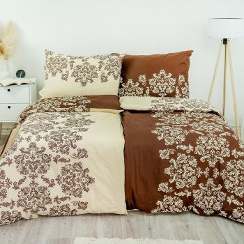 Lenjerie de pat Stanex Satin Venzel maro , 140 x 200 cm, 70 x 90 cm, maro, 140 x 200 cm, 70 x 90 cm
