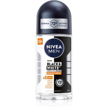 Nivea Men Invisible Black & White deodorant roll-on antiperspirant pentru barbati 50 ml