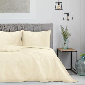 Cuvertură de pat reversibilă AmeliaHome Palsha, bej, 220 x 240 cm, bej deschis