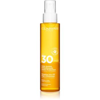 Clarins Sun Care Glowing Oil ulei uscat pentru par si corp SPF 30 150 ml