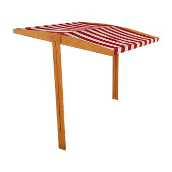 Copertină Baby Mix pentru lada de nisip din lemn  120 x 120 cm, roșu și alb