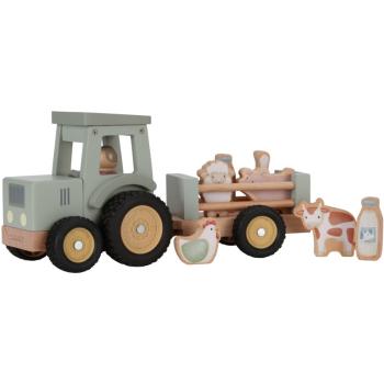Little Dutch Little Farm Tractor with Trailer jucarie din lemn 18 m+ 1 buc