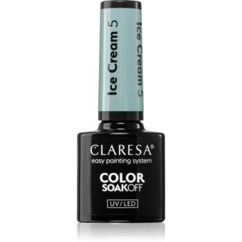 Claresa SoakOff UV/LED Color Ice Cream lac de unghii sub forma de gel culoare 5 5 g