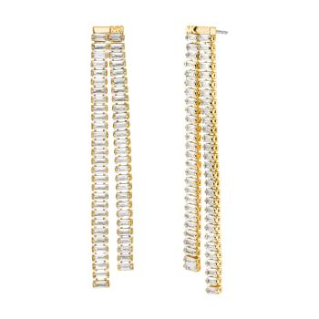 Michael Kors Cercei lungi placați cu aur Brilliance Kors MKJ8416CZ710