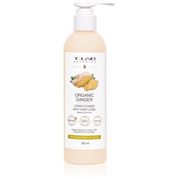 T-LAB Organics Organic Ginger Anti Hair Loss Conditioner balsam pentru indreptare pentru parul subtiat 250 ml