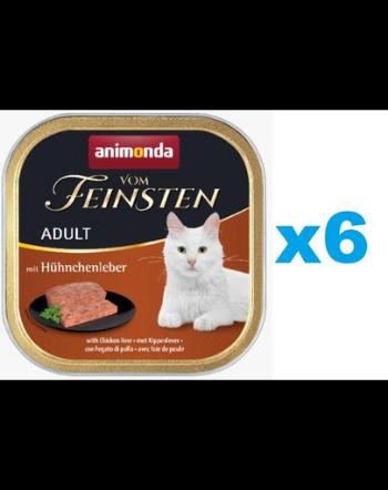 ANIMONDA Vom Feinsten Classic set hrana pisici 6 x 100 g cu ficat de pui