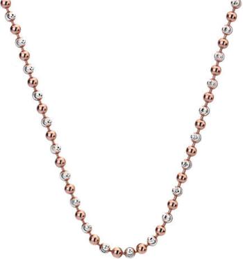 Hot Diamonds Lănțișor de argint Emozioni Silver and Rose Gold Bead 45 CH019