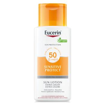 Eucerin Loțiune extra ușoară pentru bronzare Sensitive Protect SPF 50+ (Extra Light Sun Lotion) 150 ml