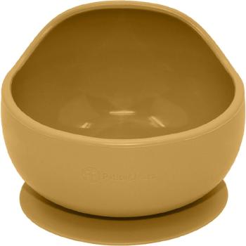 Petite&Mars Take&Match Silicone Bowl castron cu ventuză Intense Ochre 6 m+ 360 ml