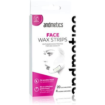 andmetics Wax Strips Face Benzi de ceara depilatoare pentru fata 20 buc