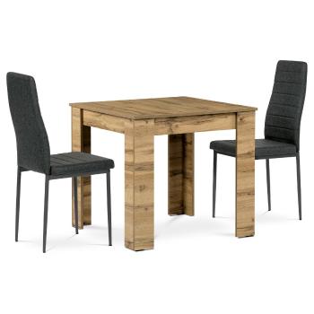 Jedálenský set MDF s 2 stoličkami,  80 x 80 x 75cm, dub Wotan