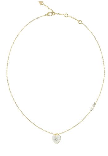 Guess Colier frumos placat cu aur Guess Amore JUBN05052JWYGWHT/U