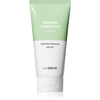 The Saem Natural Condition Scrub Foam spuma exfolianta pentru curatare cu efect exfoliant 150 ml