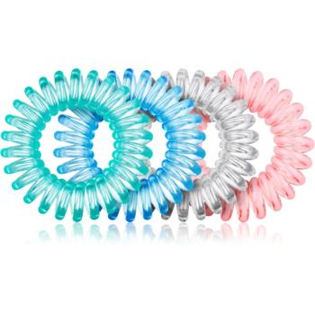 BrushArt Hair Rings Elastice pentru par Clear Mix 4 buc