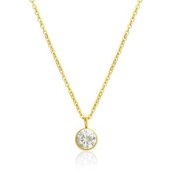 JVD Colier elegant placat cu aur cu zirconiu cubic SSSN0063XG1GO45