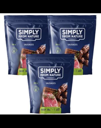 SIMPLY FROM NATURE Recompense carnaciori pentru caini, cu vita 3 x 300 g