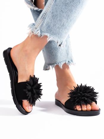 Șosete negre confortabile pentru femei cu toc fără toc