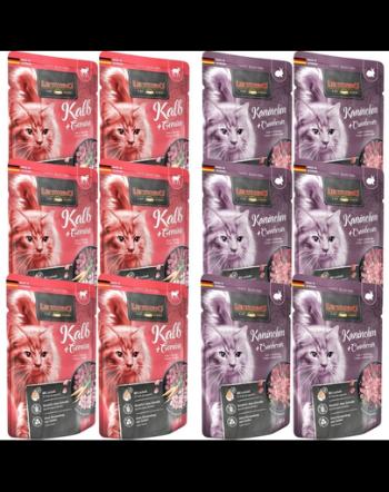 LEONARDO Finest Selection 12x85 g mix arome vitel cu morcov si iepure cu merisor
