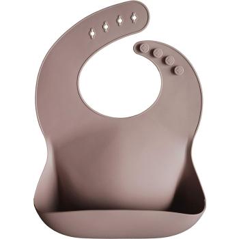 Mushie Silicone Baby Bib bavețică Warm Taupe 1 buc