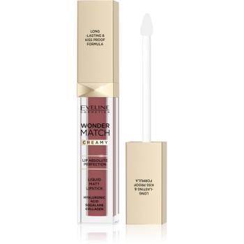 Eveline Cosmetics Wonder Match ruj de buze lichid, mat și de lungă durată cu acid hialuronic culoare 07 Toffee 6.8 ml