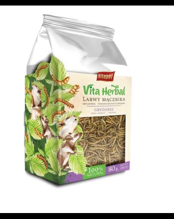 VITAPOL Vita Herbal Hrana complementara hamsteri 80 g larve de muste albe