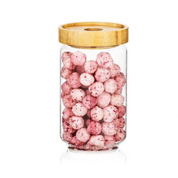 4Home Sklenená dóza na potraviny s viečkom Bamboo Style, 800 ml, 800 ml