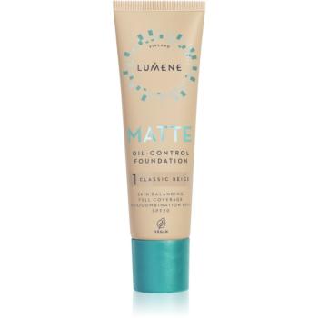 Lumene Matte Oil-Control machiaj cu efect matifiant SPF 20 culoare 1 Classic Beige 30 ml