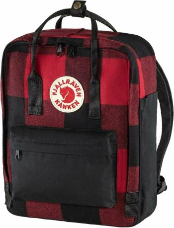 Fjällräven Kånken Re-Wool Ruksak Red/Black 16 L