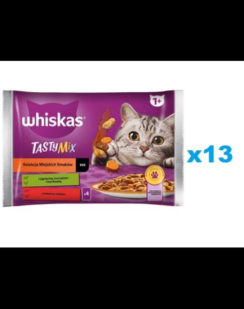 Plicuri WHISKAS pentru pisici Adult 52x85g Rural Flavours miel, pui si morcovi, carne de vita si pasare