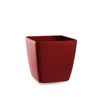 Flower Lover Ghiveci de flori Quadrato Easy roșumat, 18 cm, roșu, 18 cm