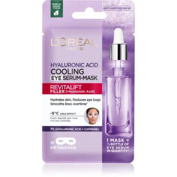 L’Oréal Paris Revitalift Filler Mască textilă cu efect de iluminare și hidratare pentru ochi 11 g