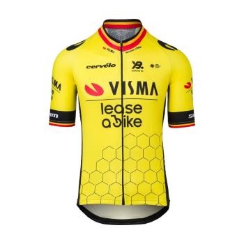 
                         Tricou de ciclism cu mânecă scurtă - TEAM VISMA BELGIUM CHAMPION 2025 
                