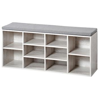 Kesper 15931 Suport pentru pantofi cu scaun, alb,103,5 x 48 x 29,5 cm, alb