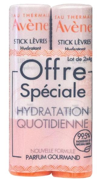 Avène Set de balsamuri hidratante pentru buze Stick Lévres 2 x 4 g