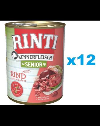 RINTI Kennerfleish Senior Beef 12x800 g hrana caine senior, cu vita