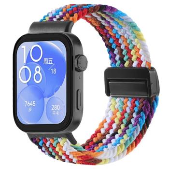 BRAIDED Nylonový remienok pre Huawei Watch Fit 4 / Fit 4 Pro RAINBOW