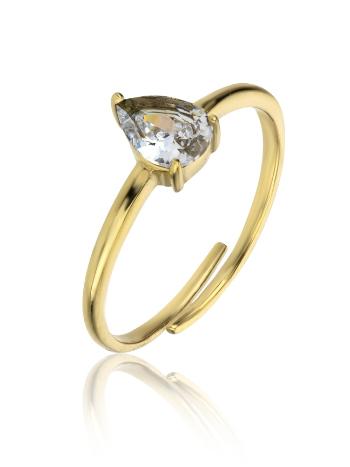 Emily Westwood Inel fermecător placat cu aur cu zircon transparent Presley EWR23064G