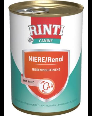 RINTI Canine Niere/Renal Beef hrana dietetica umeda pentru caini cu insuficienta renala cronica sau acuta 800 gr