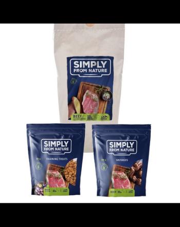 SIMPLY FROM NATURE Hrana uscata coapta la cuptor, cu vita 1,2 kg + recompense naturale cu vita