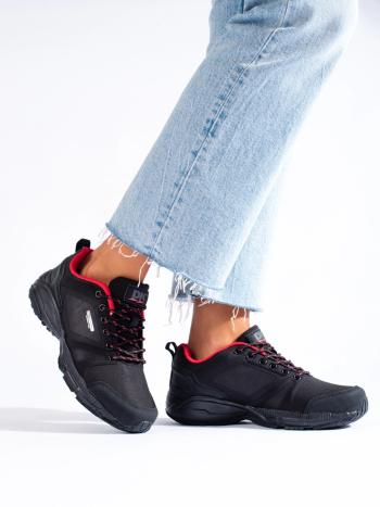 Pantofi confortabili de trekking femei negre fără toc