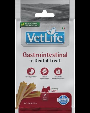 FARMINA Vet Life Dental Treat Gastrointestinal Mini 60 g Gustare dentara gastrointestinala pentru caini de rase mici