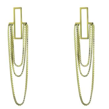 Marc Malone Cercei suspendați, placați cu aur, cu un design rafinat Ryan Gold Earrings MCE24028G