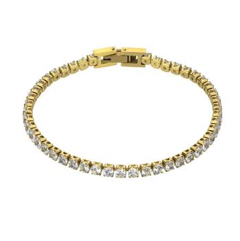 Marc Malone Brățară de tenis placată cu aur Tessa White Bracelet MCB23057G