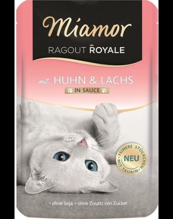 MIAMOR Ragout Royale in Sauce Chicken&amp;Salmon pliculet cu sos pentru pisici 100 g pui si somon