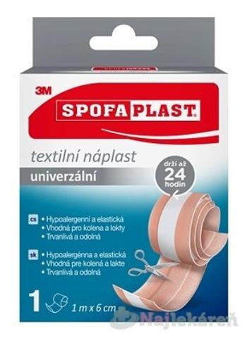 3M Spofaplast 154 Textilná elastická náplasť 1 m x 6 cm 10 ks